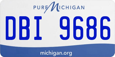 MI license plate DBI9686