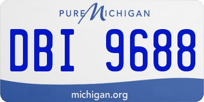 MI license plate DBI9688