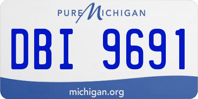 MI license plate DBI9691
