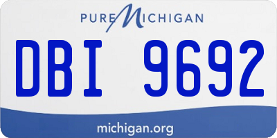 MI license plate DBI9692