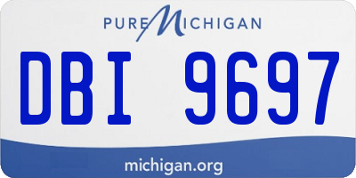 MI license plate DBI9697