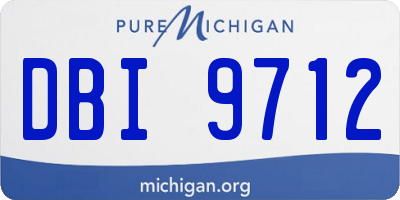 MI license plate DBI9712