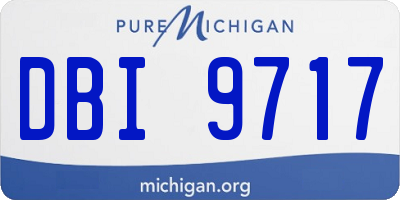 MI license plate DBI9717