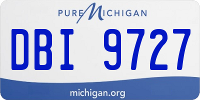 MI license plate DBI9727