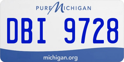 MI license plate DBI9728