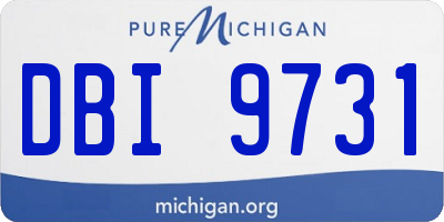 MI license plate DBI9731