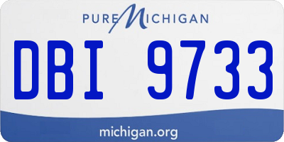 MI license plate DBI9733