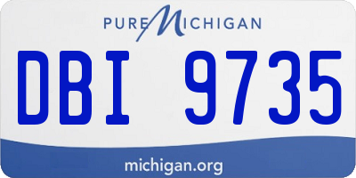 MI license plate DBI9735