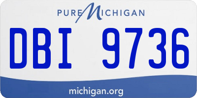 MI license plate DBI9736