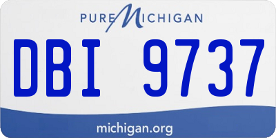 MI license plate DBI9737