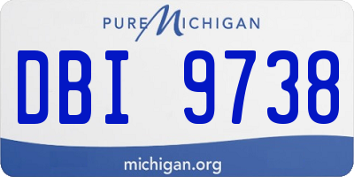 MI license plate DBI9738