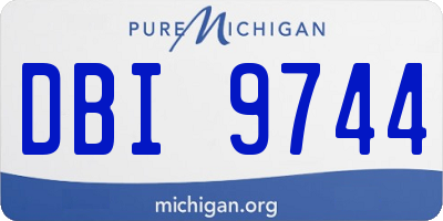 MI license plate DBI9744