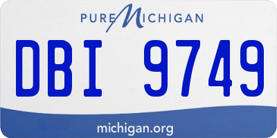 MI license plate DBI9749