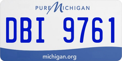 MI license plate DBI9761