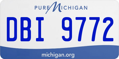 MI license plate DBI9772