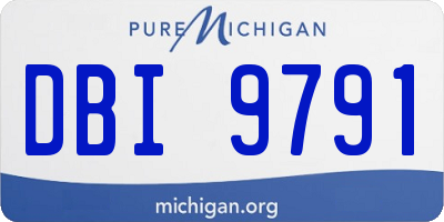 MI license plate DBI9791