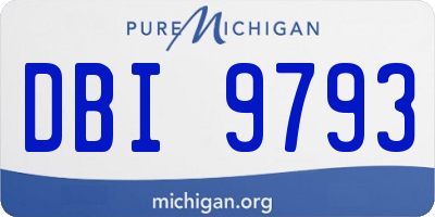 MI license plate DBI9793
