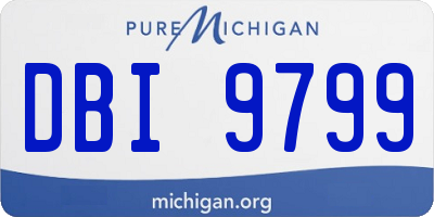 MI license plate DBI9799