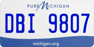 MI license plate DBI9807