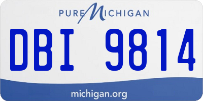 MI license plate DBI9814