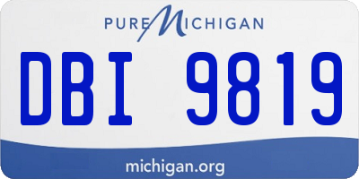 MI license plate DBI9819