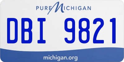 MI license plate DBI9821