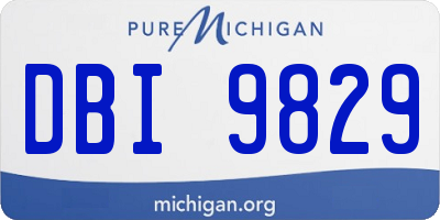 MI license plate DBI9829