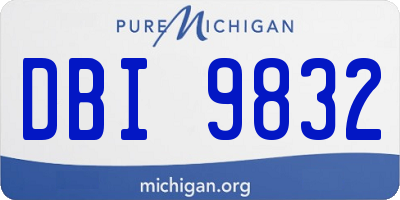 MI license plate DBI9832