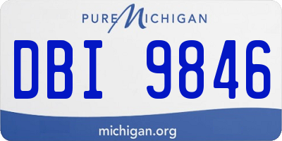 MI license plate DBI9846