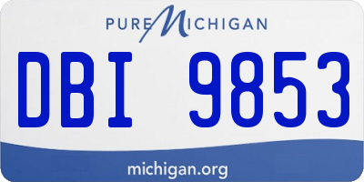 MI license plate DBI9853
