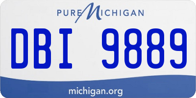 MI license plate DBI9889