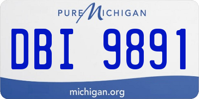 MI license plate DBI9891