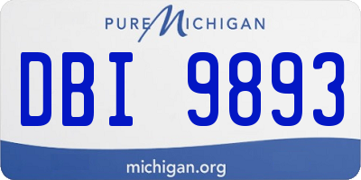 MI license plate DBI9893
