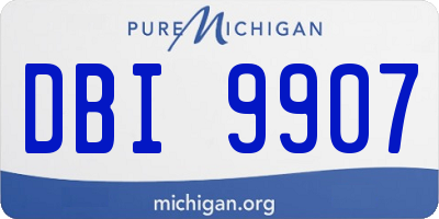 MI license plate DBI9907
