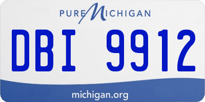 MI license plate DBI9912