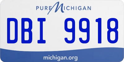 MI license plate DBI9918