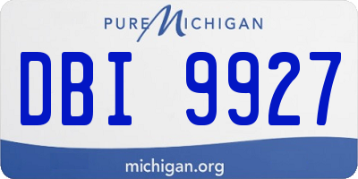 MI license plate DBI9927