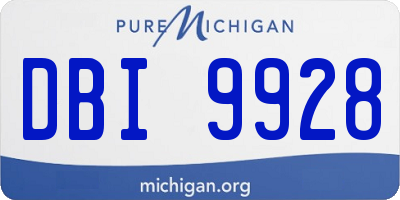 MI license plate DBI9928