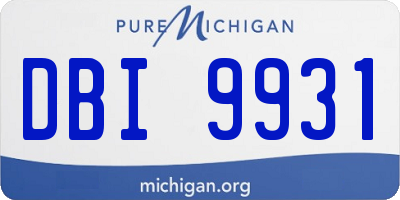 MI license plate DBI9931