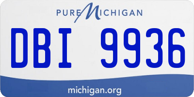 MI license plate DBI9936