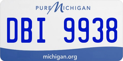 MI license plate DBI9938