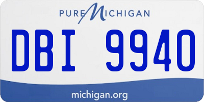MI license plate DBI9940