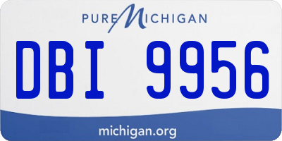 MI license plate DBI9956