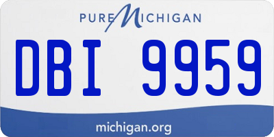 MI license plate DBI9959