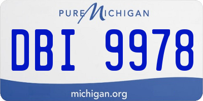 MI license plate DBI9978