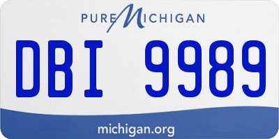 MI license plate DBI9989