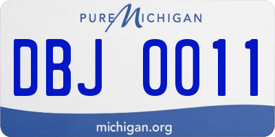 MI license plate DBJ0011