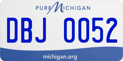 MI license plate DBJ0052