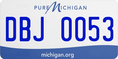 MI license plate DBJ0053