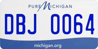 MI license plate DBJ0064